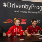 Jonge hockeyfans nemen deel aan de Audi hockey Bootcamp met Red Lions en Red Panthers